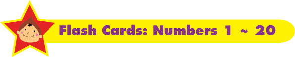 Download Free Numbers Flash Cards 1 ~ 20
